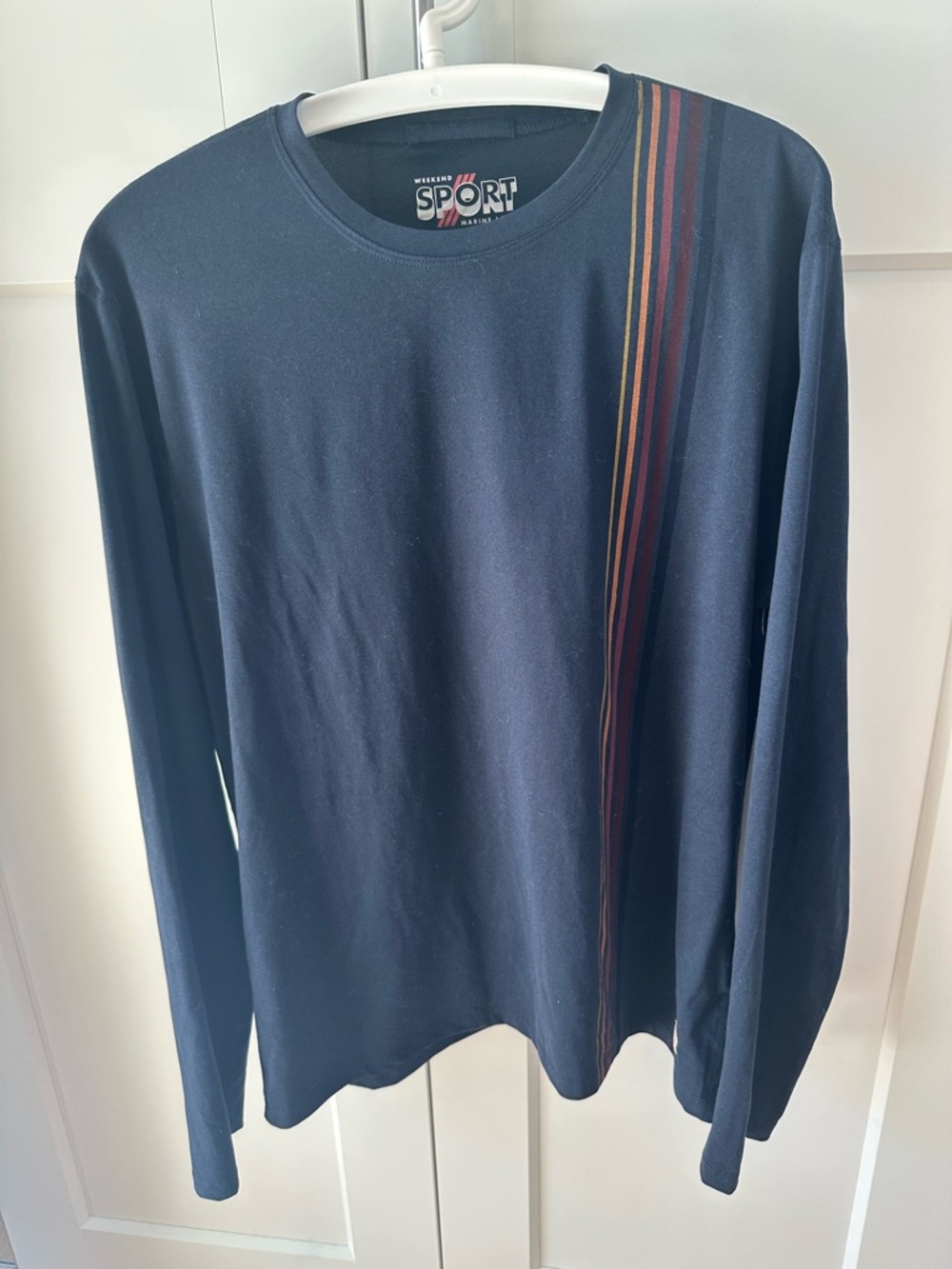 Marine Layer Sport Men Size Medium, navy with stripes